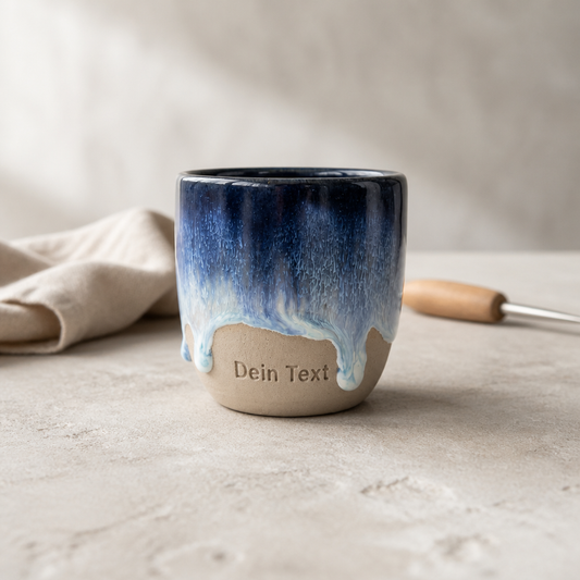 Tasse WordMOMENT [Dein Text], blau