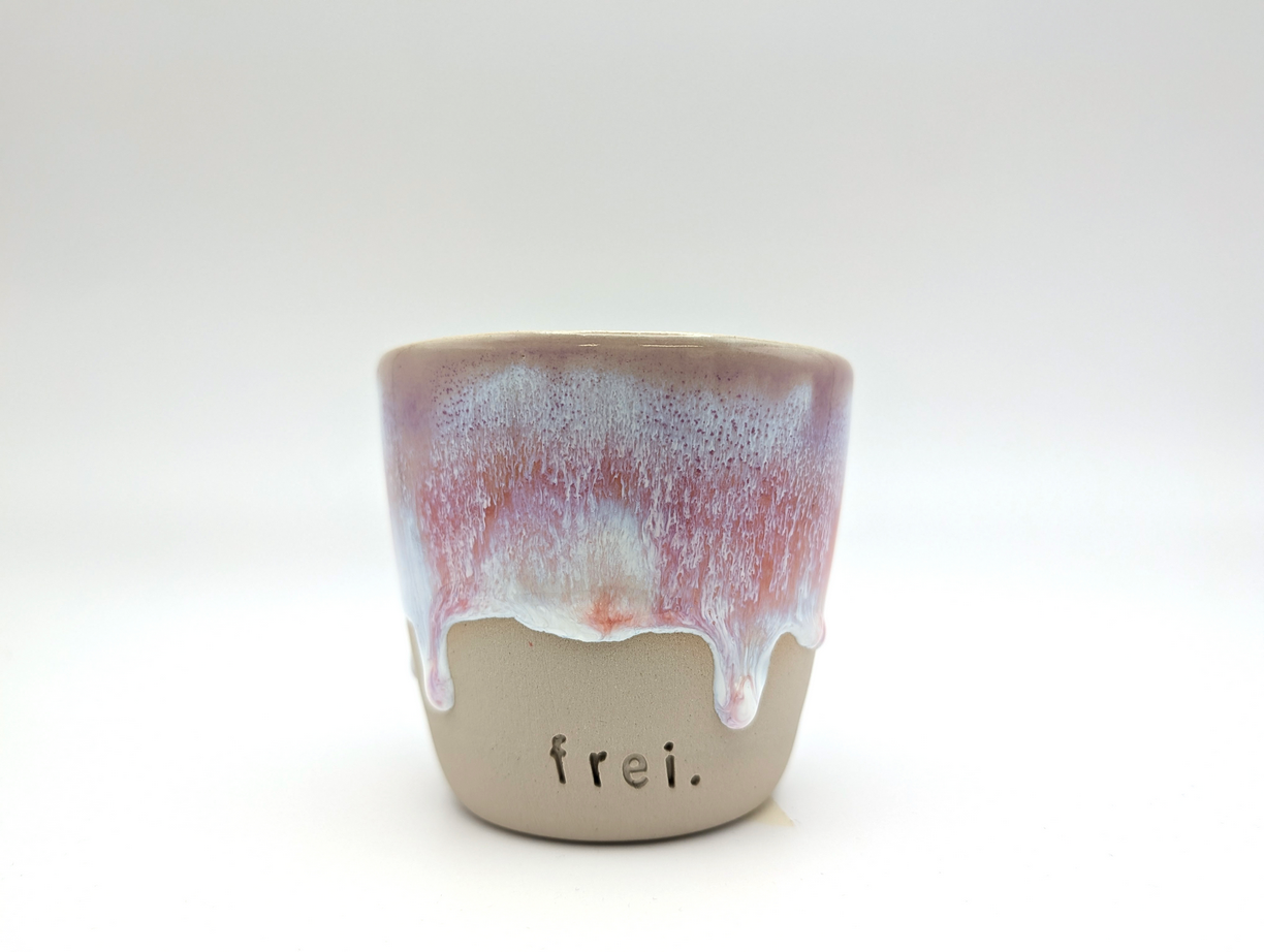 Tasse WortMOMENT "frei.", rosa
