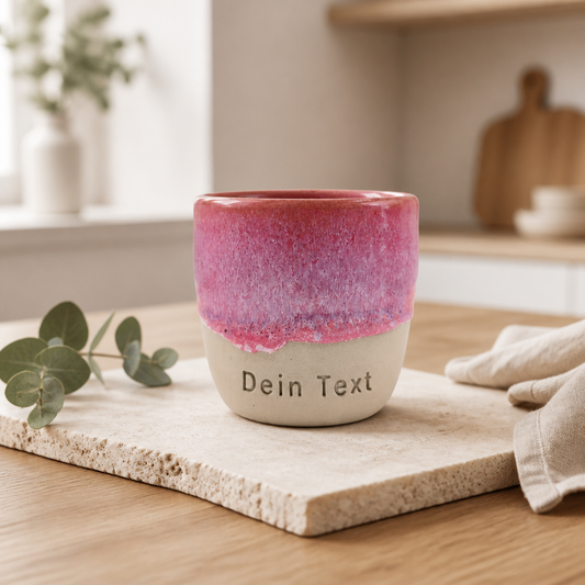 Tasse WordMOMENT [Dein Text], pink