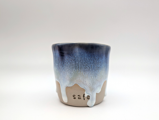 Tasse WordMOMENT "safe.", blau