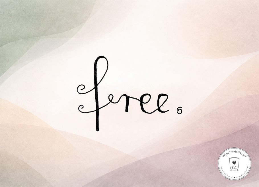 Tasse WordMOMENT "free.", pink