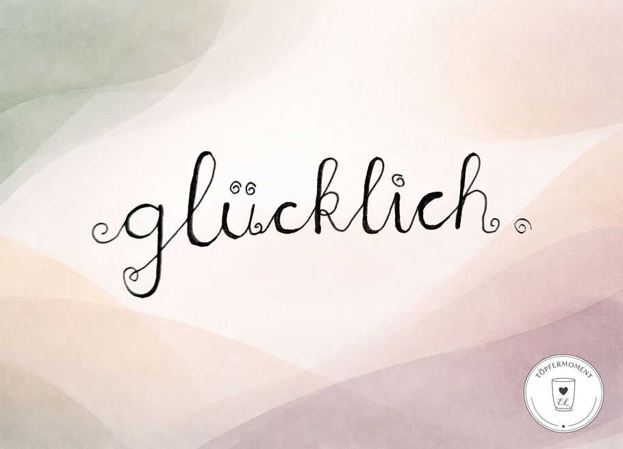 Tasse WortMOMENT "glücklich.", grün