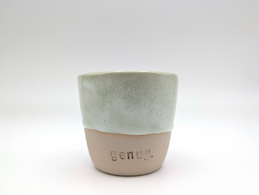 Tasse WortMOMENT "genug.", grün