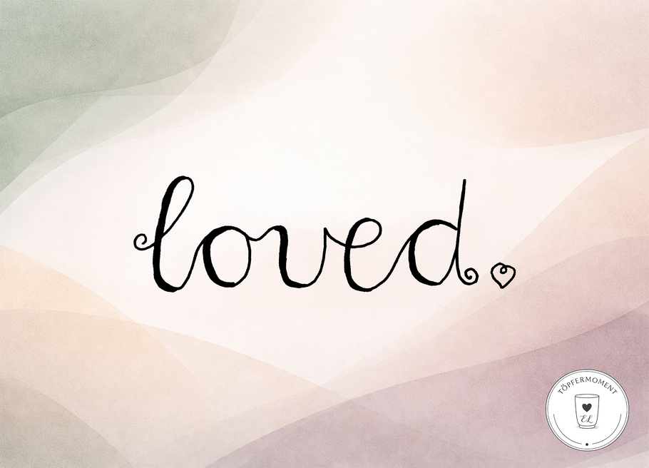 Tasse WordMOMENT "loved.", pink