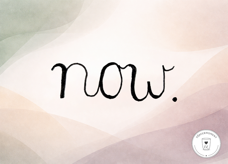 Tasse WordMOMENT "now.", pink