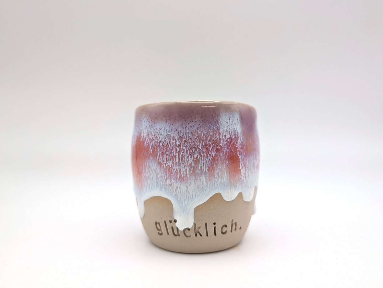 Tasse WortMOMENT "glücklich.", rosa