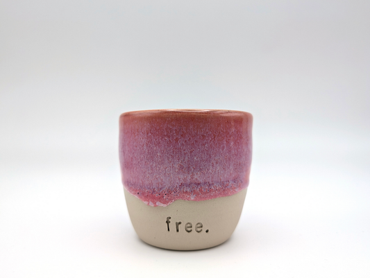 Tasse WordMOMENT "free.", pink