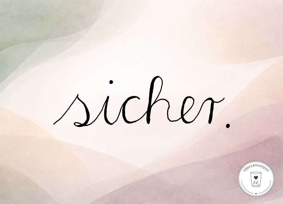Tasse WortMOMENT "sicher.", grün